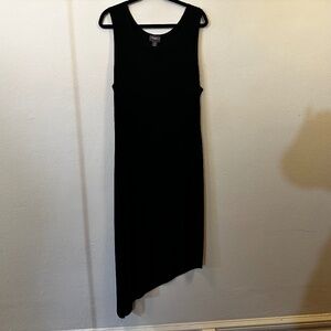 Travelers asymetrical hem stretch jersey pullover dress